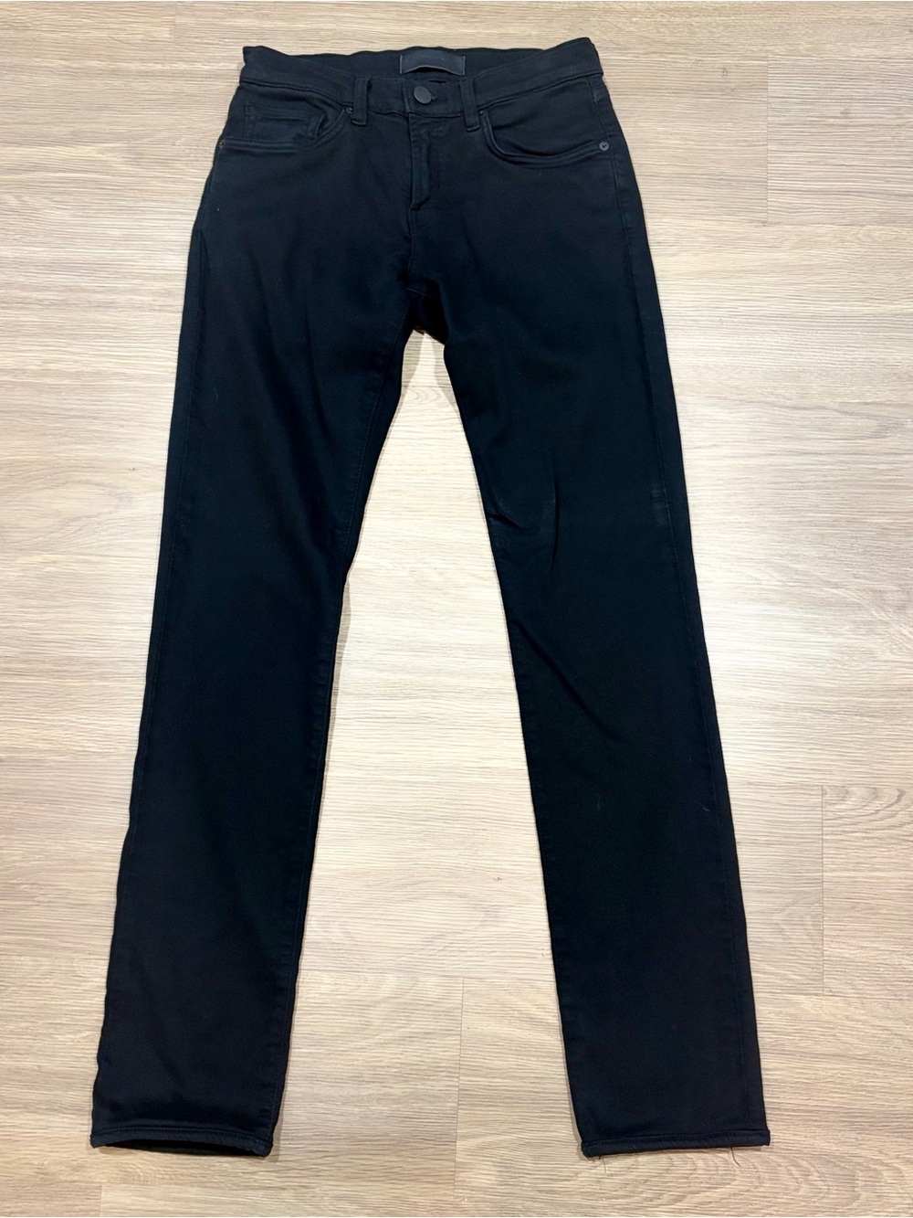 J Brand Kane Slim Straight Jeans Keckley Black Stretch USA Made 28 x 32